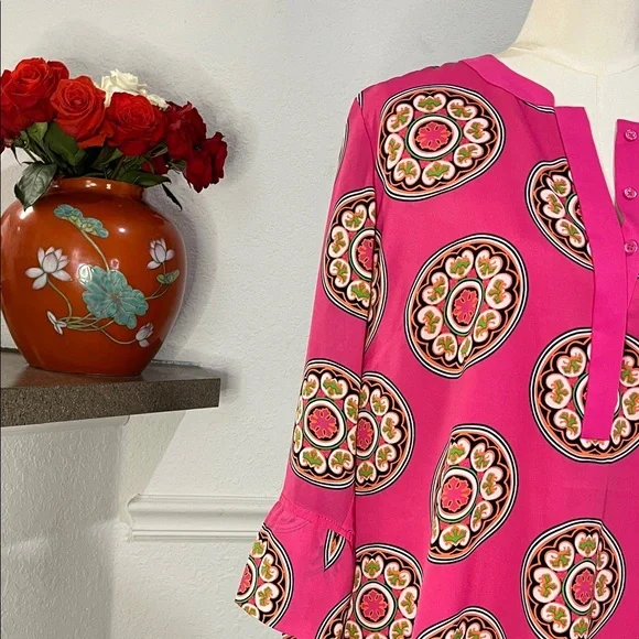 Crown & Ivy Pink Patterned Dress - Picture 6 of 12